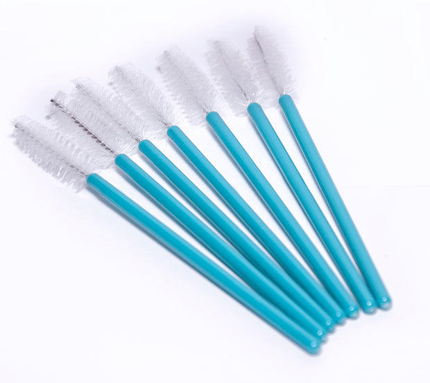 Eyelash Brushes Teal and White